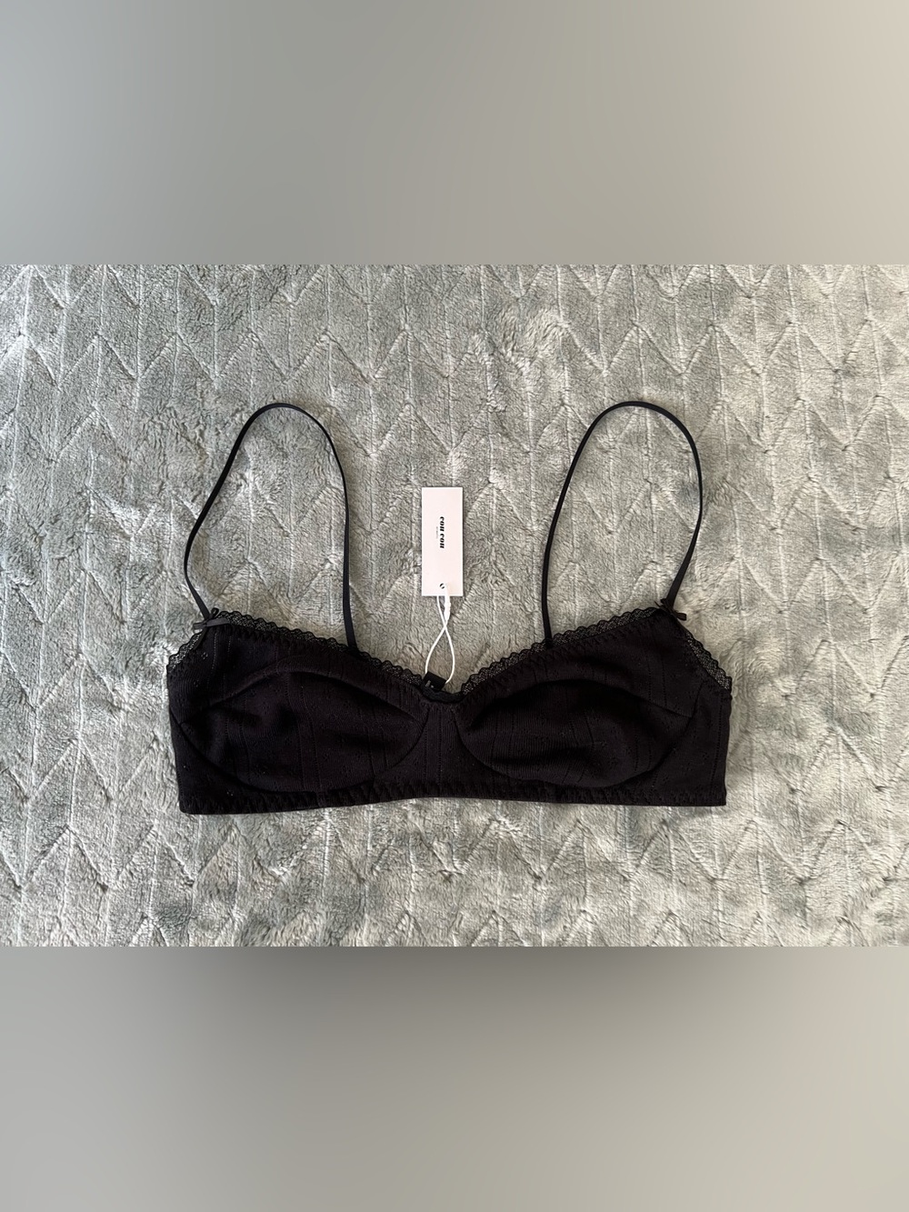 Cou Cou Intimates “The Balconette” Size Medium Black Color CC1-TBT-1P-B-M